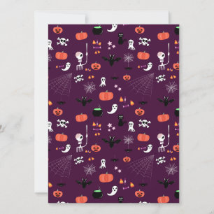 Lieve en enge Halloween-kunst Kaart