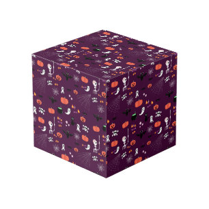 Lieve en enge Halloween-kunst Kubus