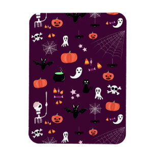 Lieve en enge Halloween-kunst Magneet