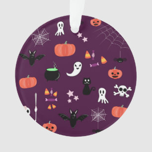 Lieve en enge Halloween-kunst Ornament