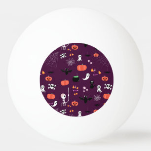 Lieve en enge Halloween-kunst Pingpongbal
