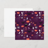 Lieve en enge Halloween-kunst Programmakaart (Voorkant / Achterkant)