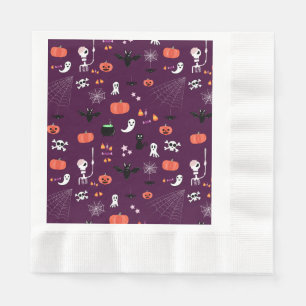 Lieve en enge Halloween-kunst Servet