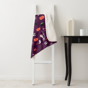 Lieve en enge Halloween-kunst Sherpa Deken