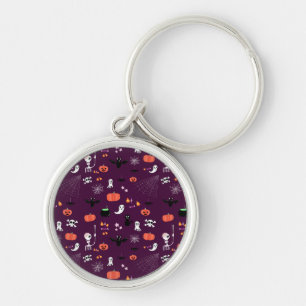 Lieve en enge Halloween-kunst Sleutelhanger