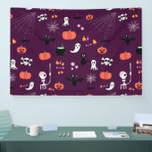 Lieve en enge Halloween-kunst Spandoek (Beurs)