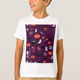Lieve en enge Halloween-kunst T-shirt