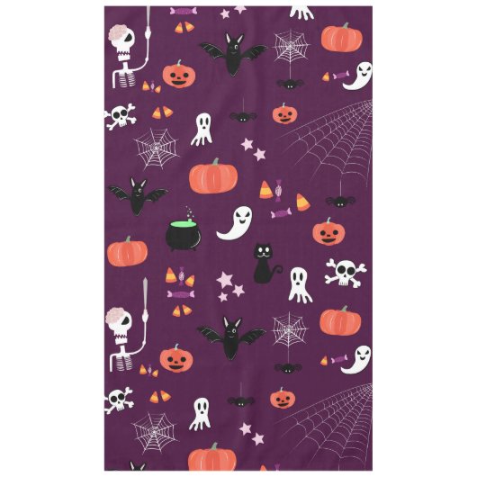 Lieve en enge Halloween-kunst Tafelkleed (Voorkant)