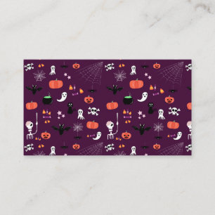 Lieve en enge Halloween-kunst Visitekaartje