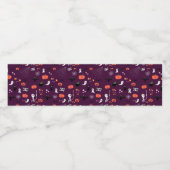 Lieve en enge Halloween-kunst Waterfles Etiket (Enkel label)