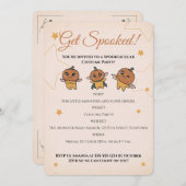 Lieve en enge Halloween pompoen verkleed feestje Kaart (Voorkant / Achterkant)