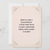 Lieve en enge Halloween pompoen verkleed feestje Kaart (Achterkant)