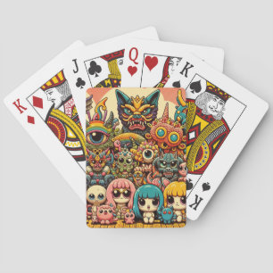 "Lieve en enge monsterreünie" Pokerkaarten