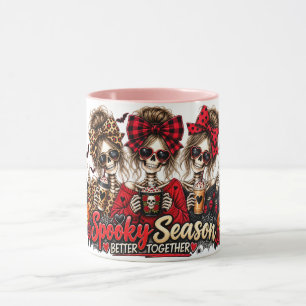 Lieve en engelachtige spookmeisjes Halloween ontwe Mok