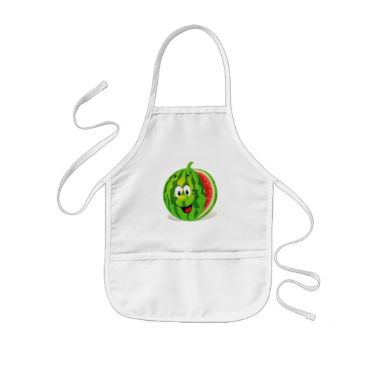Lieve en grappige watermeloen kinder schort (Voorkant)