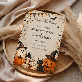 Lieve en griezelige herfst save the date