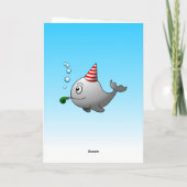 Lieve en schattige walvis kaart (Achterkant)