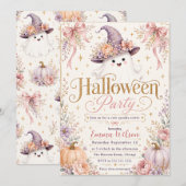 Lieve enge Halloween-feest Kaart (Voorkant / Achterkant)