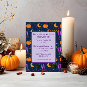 Lieve enge Halloween-feest Kaart