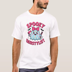 Lieve enge kapper Grappige geest Halloween T-shirt