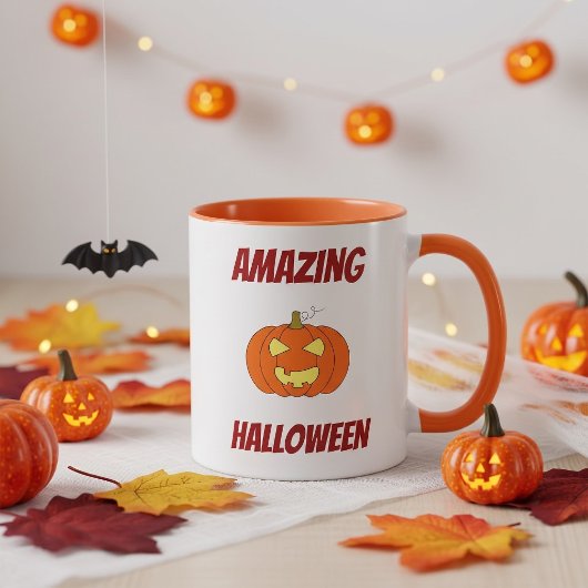 Lieve enge pompoen gepersonaliseerde Halloween Mok