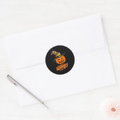 Lieve enge pompoen heks hoed Halloween sticker (Envelop)