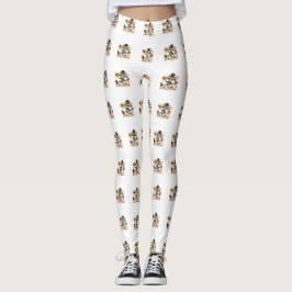 Lieve enge skeletgeit met hoge hoed  leggings