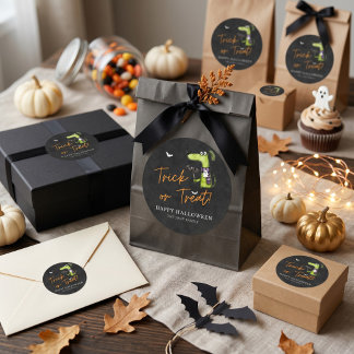 Lieve enge Trick or Treat Halloween-feest Ronde Sticker