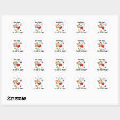 Lieve engel Kerstman Ronde Sticker (Vel)