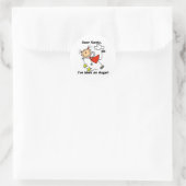 Lieve engel Kerstman Ronde Sticker (Tas)