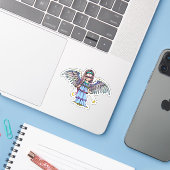 Lieve engel met ster en maan sticker (Laptop met iPhone)