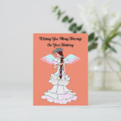 Lieve engel verjaardagsansichtkaart briefkaart (Staand voorkant)