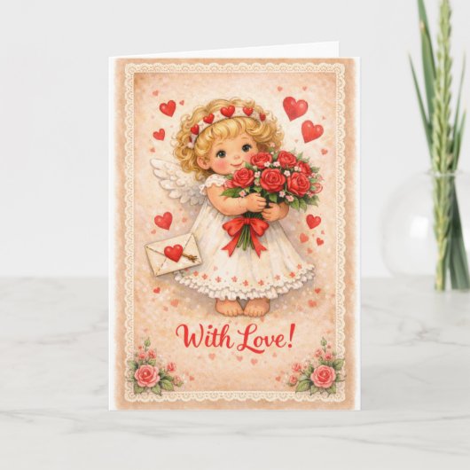 lieve engelachtige kinderen kaart (Voorkant)
