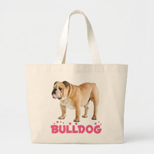 Lieve Engelse Bulldog Puppy Honden Hart Tote Tas