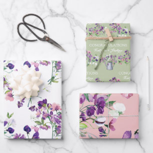 Lieve Erwt Congratulatie Inpakpapier Vellen