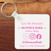 Lieve Esthetische Sociale Media Sleutelhanger (Voorkant)