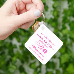 Lieve Esthetische Sociale Media Sleutelhanger