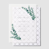 Lieve Eucalyptus Geometric Wreath Wedding Vellum Uitnodigingen (Offset (Uitnodiging))
