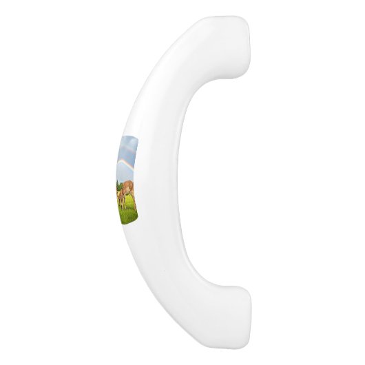 Lieve familie onder de regenboog keramische kastgreep (Zijkant)