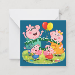 Lieve familie Valentijnsdag, Aangepaste knuffel ka Notitiekaartje