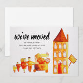 Lieve Familie Verhuist naar Nieuw Adres Wij Zijn V Aankondiging (Voorkant / Achterkant)