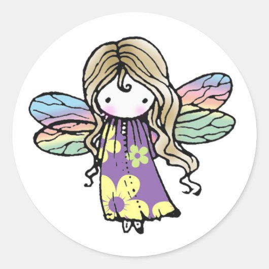 Lieve Fantasievolle Fee Stickers (Voorkant)