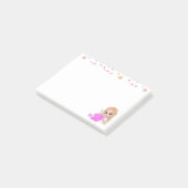 Lieve Fee en Bloemen op Wit Post-it® Notes (Schuin)