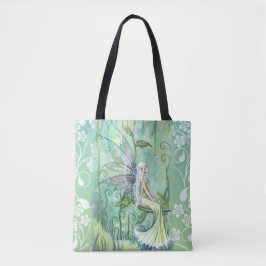 Lieve fee in groene tuin door Molly Harrison Tote Bag