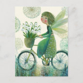 Lieve fee op een fiets briefkaart (Voorkant)