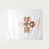 Lieve Fee Roze Bloemengeboorte Dag Tapijt Wandkleed (Voorkant (horizontaal))