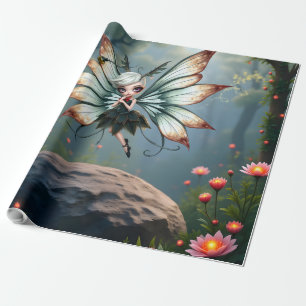 Lieve Feeënbeschermer in Magisch Woud Cadeaupapier