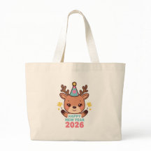lieve feestelijke nieuwe jaar 2026 tas