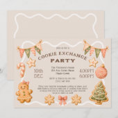 Lieve Festieve Cookie Uitwisseling Feest Kaart (Voorkant / Achterkant)