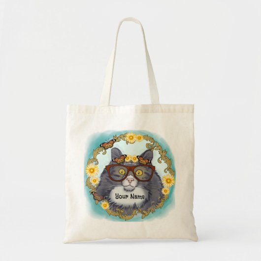 Lieve Floof Kat Tote Bag (Voorkant)